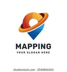 Moderne Pin Point Logo Designs Vektor, Pointer Navigation Logo Template Symbol