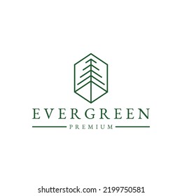 Modern Pine Tree Vector Logo Design