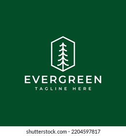 modern pine tree vector logo design