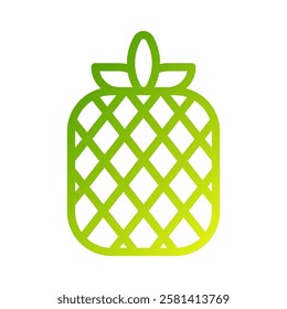 Modern Pineapple Icon with Green Gradient Design