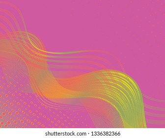 Modern pink abstract background design  made of flowing wavy colorful lines and shapes. Jpg and Vector illustration, editable can be used on promotional materials like brochures or posters.