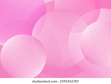 Modern pink abstract bokeh design with glowing light circles for creative backgrounds.