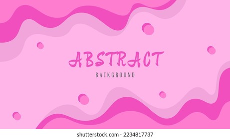 Modern Pink Abstract Waves Geometric Background Frame
