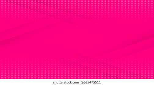Modern Pink Background with Halftone. Technology Banner. Vector Illustration. Abstract Business Wallpaper