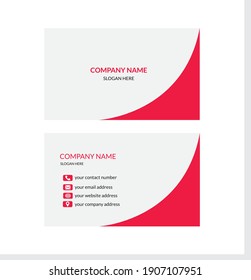 modern pink business card design 