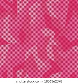 Moderno camuflaje rosa sin fisuras. Fondo de ilustración vectorial para superficie, diseño de camisetas, impresión, afiche, icono, web, diseños gráficos. 