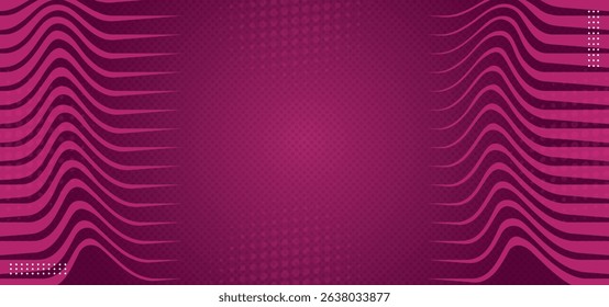 Modern Pink Fluid Waves Abstract Background. Vector Illustration.