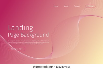 Modern pink gradient background with line pattern. Colorful vector for landing page, web, banner, poster. Eps10 vector.