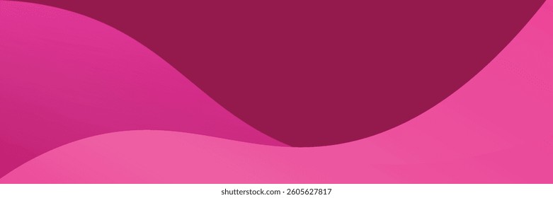 Modern pink gradient background with waves. vector