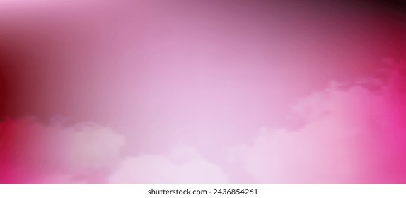 Modern pink gradient backgrounds with clouds. Header banner. Bright abstract presentation backdrop. Vector illustration
