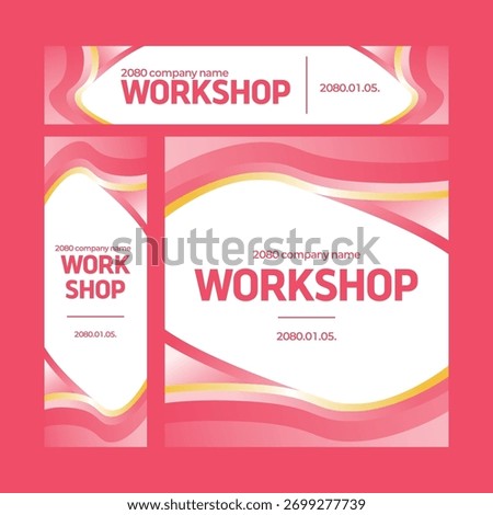 Modern Pink Gradient Workshop Event Promotional Templates