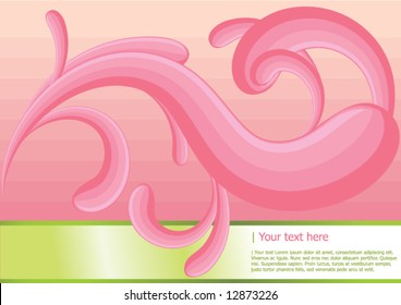 Modern pink and green design