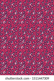 Modern Pink Leopard All-Over Seamless Vector Pattern