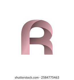 Modern Pink Letter R Logo Design.