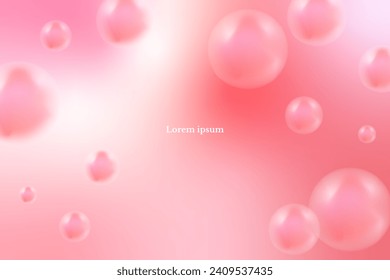 Modern Pink Liquid Abstract Background. BG. Beauty. Vector Illustration. Wallpaper. Backdrop. Valentine's Day Banner