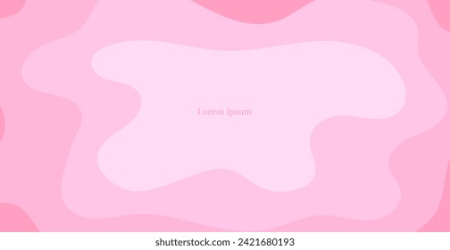 Fondo Moderno De Marco Líquido Rosa. Papel tapiz cosmético. Pancarta de belleza. Ilustración vectorial. Fondo
