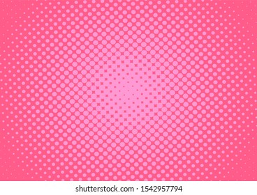 Modern pink  pop art background with halftone dots desing in comic style, vector illustration eps10