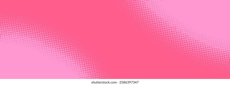 Modern pink pop art background with halftone dots in comic style, vector illustration eps10	