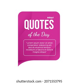 The modern pink quote frame template design is suitable for your social media and promotions