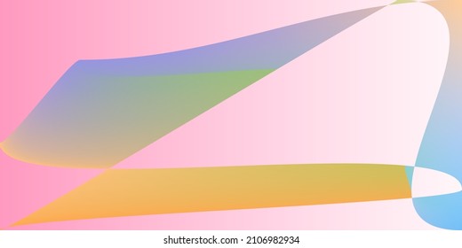 Modern Pink Smooth Futuristic Rainbow Gradient Mesh. Pastel Color Neon Shape Smooth Surface. Dynamic Fluid Layers Digital Trendy Background. Minimal Multicolor Technology Psychedelic Illustration.
