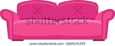 Modern pink sofa inviting you to relax in a stylish and comfortable living room, perfect for home interior design projects focused on creating a cozy and welcoming atmosphere