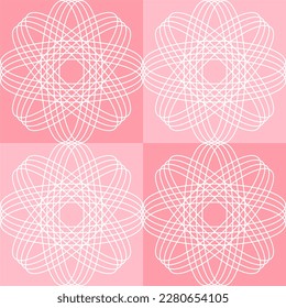 Moderne rosa trendige Kunstmuster, inspiriert von Bauhaus-Design, gefertigt mit abstrakten geometrischen Formen und fetten Formen. Digitale Grafikelemente für Poster, Cover, Kunst, Präsentation, Drucke, Gewebe, Tapeten.