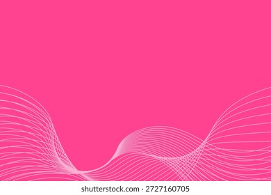Fondo de línea de onda rosa moderno. Abstractas Fondo de pantalla de San Valentín. Anuncio. Ilustración vectorial