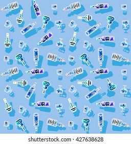 Modern pixel art flat alcohol vector cognac, whiskey, bourbon, scotch glasses set background, wallpaper, pattern