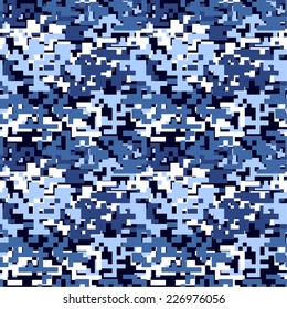 Modern Pixel Camouflage Seamless