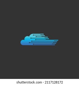 Diseños modernos de logotipo de la nube de píxeles, vector de concepto, plantilla de logotipo de Cloud Tech, plantilla de icono de logotipo de tecnología