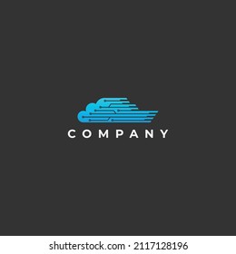 Modern Pixel Cloud logo designs concept vector, Cloud Tech logo template, Technology logo symbol icon template