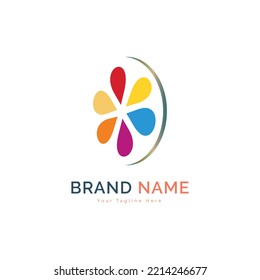 Modern pixel colour logo template design vector for brand or company and other