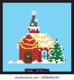 Modern pixel effect with Christmas theme