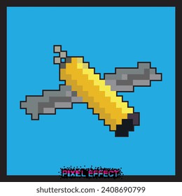 Modern pixel effect with galaxy explorer astronaut theme