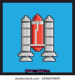 Modern pixel effect with galaxy explorer astronaut theme