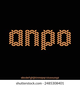 modern pixel futuristic modern geometric font