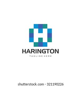 Modern Pixelated Logo Template Vector