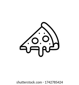Современная пицца Icon. Рисованная пицца вектор