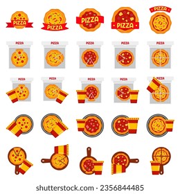 Modern Pizza Icon. Hand Drawn Pizza Vector