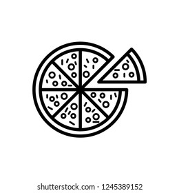 Modern Pizza Icon. Pizza Vector.