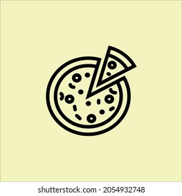 Modern Pizza Icon Vector Style