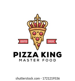 diseño vectorial del logotipo Pizza King para empresas