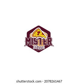 Modern Pizza Mister Logo Design