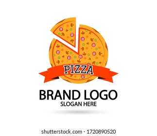 Modern Pizza Restaurant Logo mascot concept . For modern Business company brand logo design vector illustration.