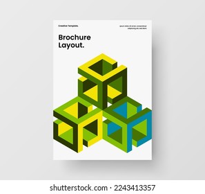 Diseño vectorial de carteles moderno. Nuevo concepto de folleto corporativo de hexágonos geométricos.