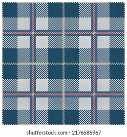 Modern plaid fabric design vector illustration. Seamless pattern textile lines.