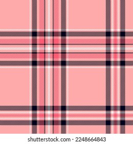 Modern plaid in shades of pink. Classic tartan seamless pattern