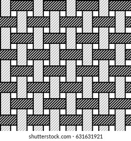 Modern plaid (tartan) seamless pattern. Black, gray and white color. Hipster fashion style.
