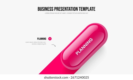 Modernes Plan 4 Element Infografik Rahmendesign. Visual Portfolio Vier-Schritt-Diagramm-Diashow-Vorlage. Vektorgrafik des Folienlayouts der Kampagne.