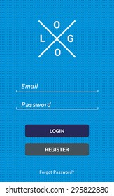 Modern, plan and clean login screen design in vector.